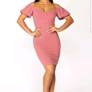 Fashion nova off shoulder dress Brand new small